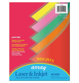 COPY PAPER: 24LB 8 1/2"X11"  ASSORTED BRIGHT COLORS 500 SHEETS