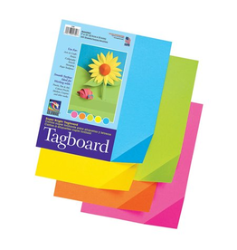 TAGBOARD - 9x12 HEAVY WEIGHT- Fluorescent  Assorted Colors 100 SHEETS