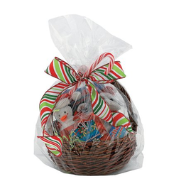 BAGS: CLEAR BASKET BAG 17x10 50/pk
