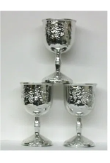 SILVER PLASTIC KIDDUSH CUP WITH STEM  3"x1.5"