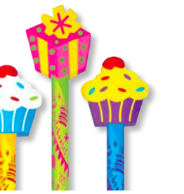 CUPCAKE PARTY ERASER PENCIL TOPPER