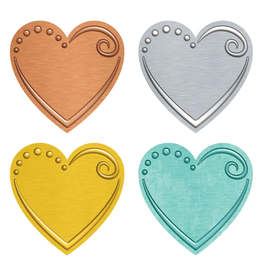 MINI CUT OUTS : METAL HEARTS 36pc