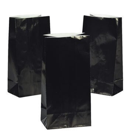 BAG  -  PAPER -  BLACK-  12 PACK