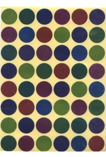 COLOR CODING  STICKER: 2/3" , ROUND  FOIL ASSORTED COLORS  10 SHEETS