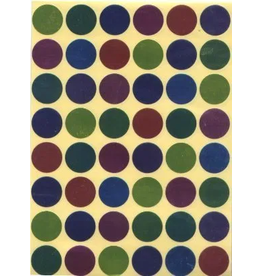 COLOR CODING  STICKER: 2/3" , ROUND  FOIL ASSORTED COLORS  10 SHEETS
