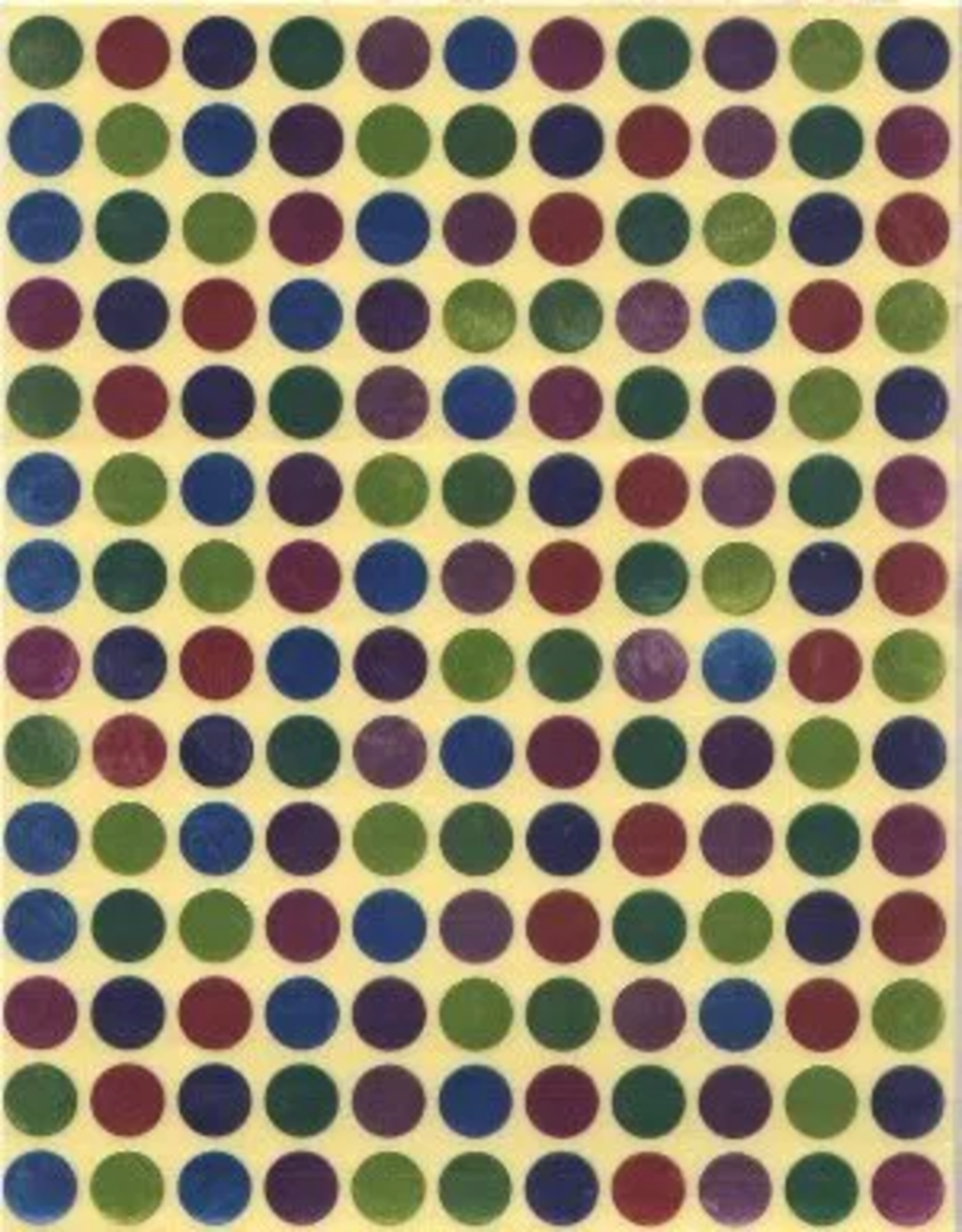 COLOR CODING  STICKER: 3/8", ROUND -  FOIL ASSORTED COLORS 10 SHEETS