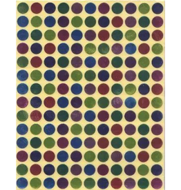 COLOR CODING  STICKER: 3/8", ROUND -  FOIL ASSORTED COLORS 10 SHEETS