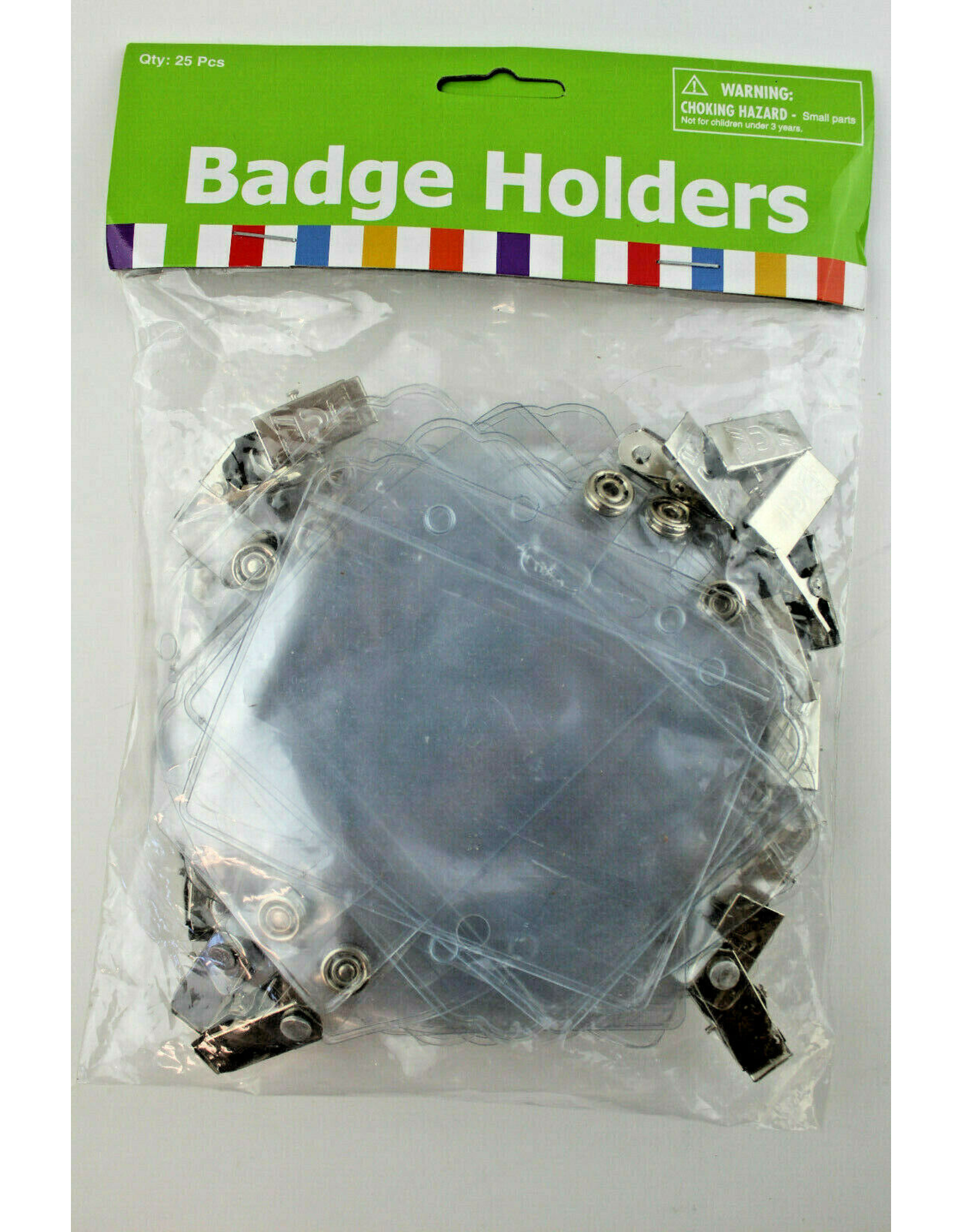 CLIP BADGE HOLDERS PKG/25pcs