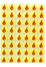 STICKERS: FLAME 10 SHEETS
