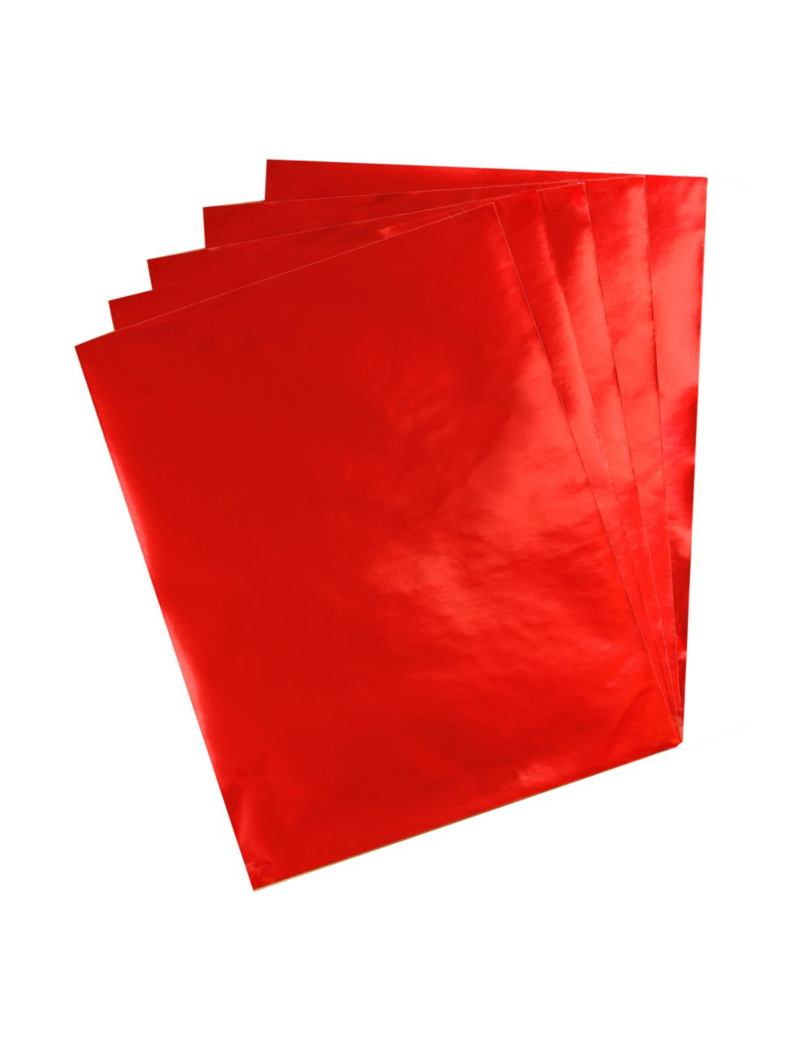 HYGLOSS METALLIC PAPER: 8.5"X11" RED 12sheets