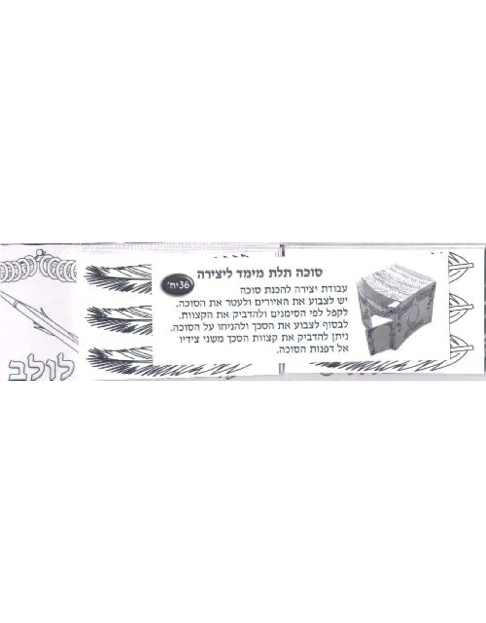CRAFT: 3D SUKKAH PROJECT 36 SETS