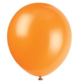 Unique BALLOONS: 12" PUMPKIN ORANGE-10 PACK