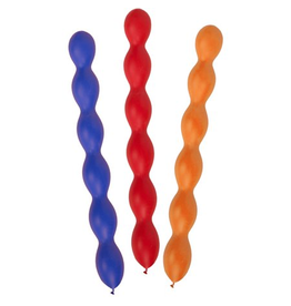 BALLOONS: 9" SQUIGGLY 15 PACK