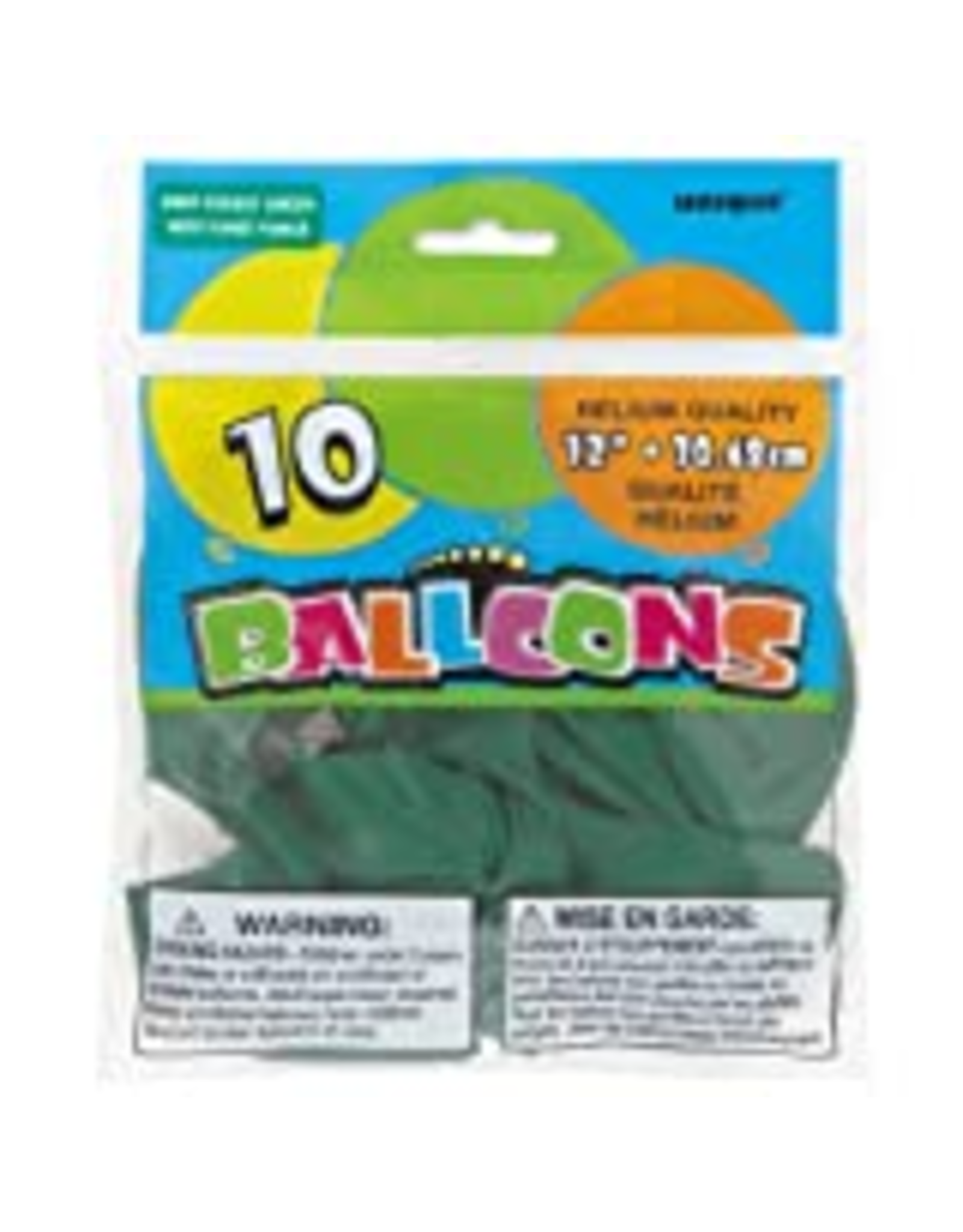 Unique BALLOONS: 12" FOREST GREEN-10 PACK