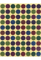 COLOR CODING STICKER: 1/2" ROUND FOIL  ASSORTED COLORS 10 SHEETS