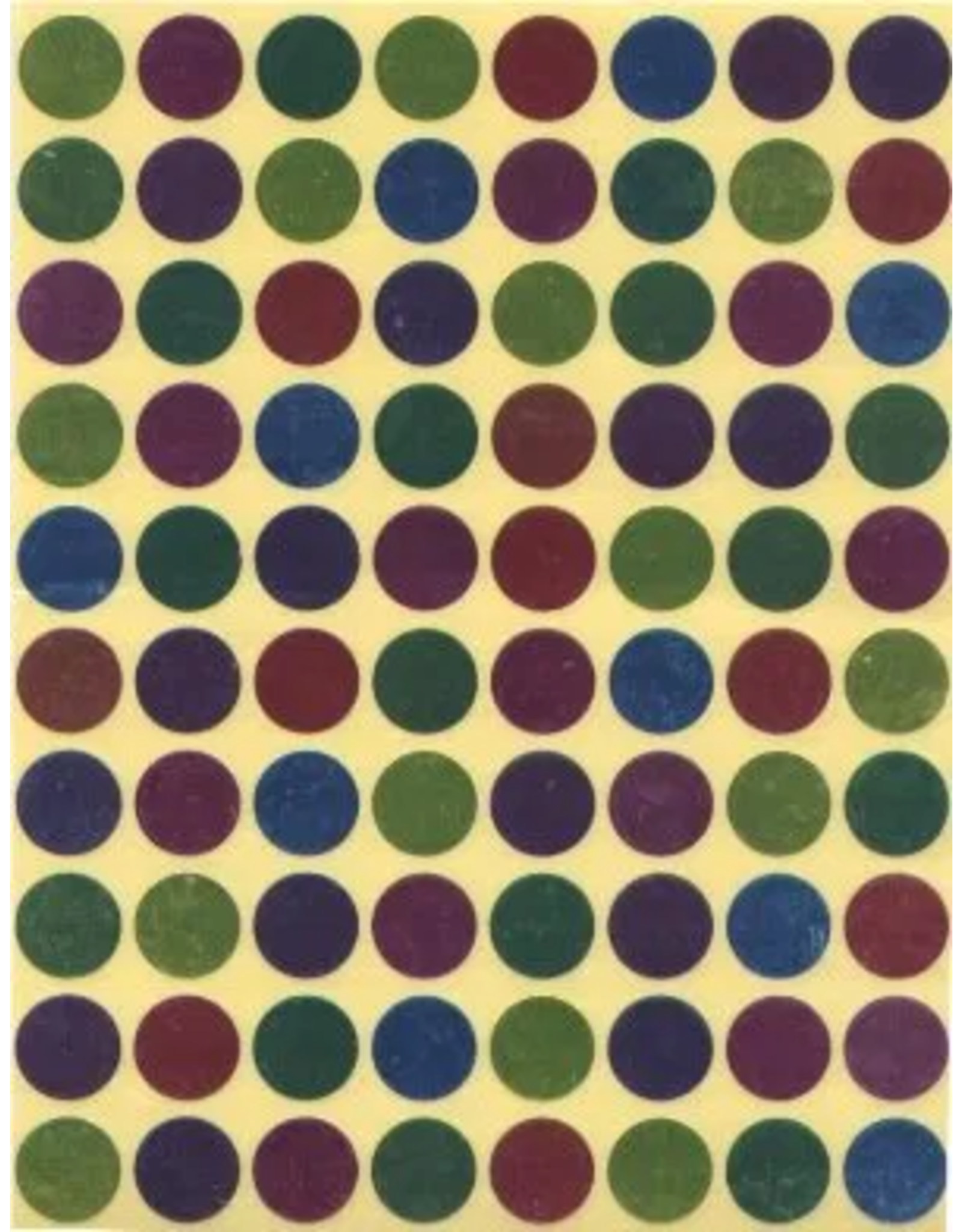 COLOR CODING STICKER: 1/2" ROUND FOIL  ASSORTED COLORS 10 SHEETS