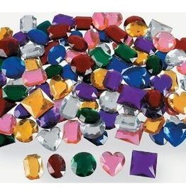 JUMBO ADHESIVE JEWELS   GEMS  1" 100PC