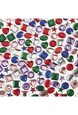 RHINESTONES -  ADHESIVE  1/2" ASSORTED SHAPES 500 PACK