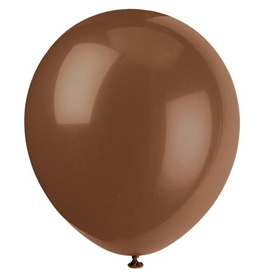 Unique BALLOONS: 12" BROWN-10 PACK