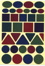 COLOR CODING STICKER: LARGE SHAPES FOIL ASSORTED COLORS - 10 SHEETS