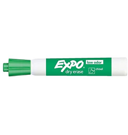 MARKER  EXPO DRY ERASE LOW ODOR GREEN, CHISEL -  1 MARKER