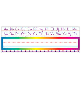NAME PLATE: ALPHABET/NUMBER 12"X4" 36 PACK
