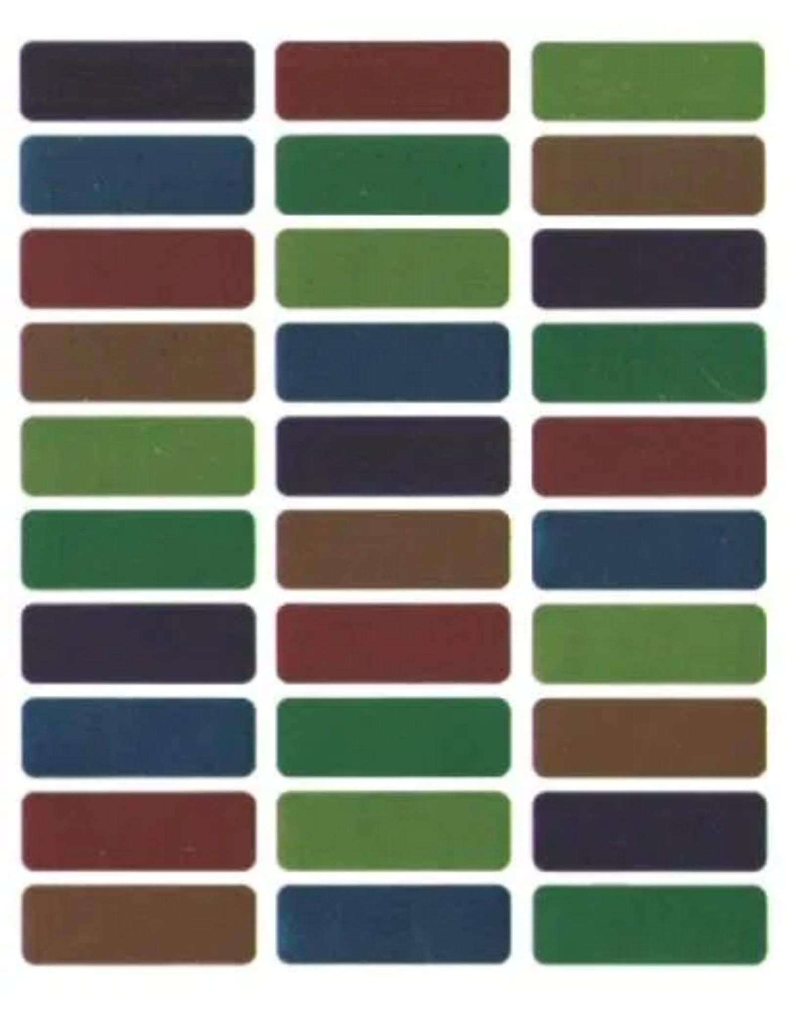 COLOR CODING  STICKER: RECTANGLE FOIL 10 SHEETS