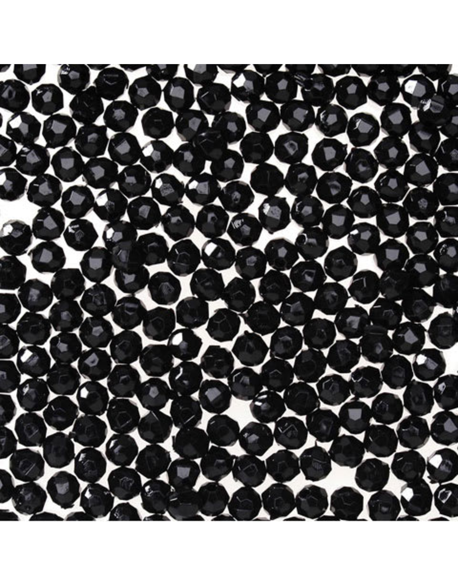 FACETED BEADS:  8MM BLACK 900 PACK
