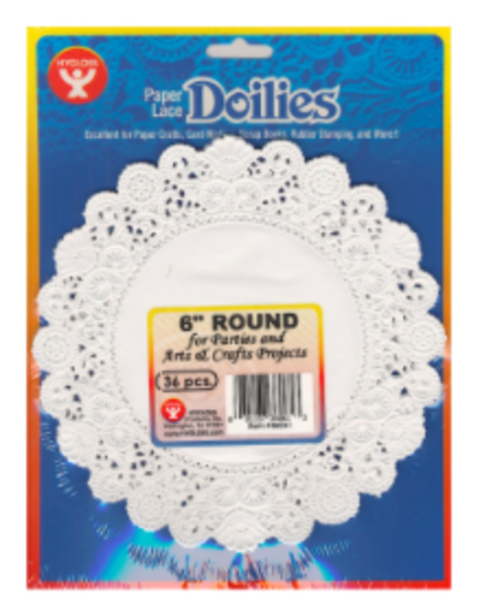 PAPER LACE DOILIES: 6" ROUND WHITE 36PCS