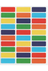 COLOR CODING STICKER: RECTANGLE ASSORTED COLORS 25 SHEETS
