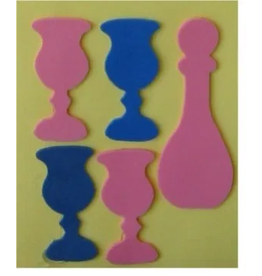 CUT-OUT FOAM BOTTLE WITH  4 CUP