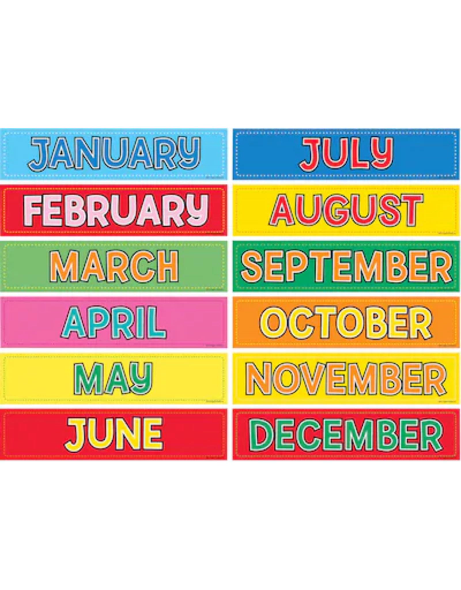 CALENDAR MONTH CARDS