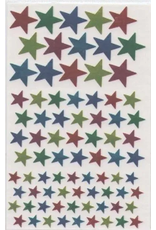 STICKERS: FOIL STAR ASSORTED SIZE/COLOR - 10 SHEETS