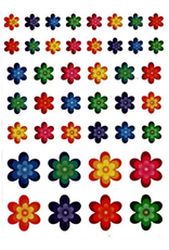 STICKERS: 3 SIZE FLOWER 10 SHEETS