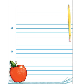CHARTLET: LINED PAPER WITH APPLE