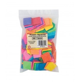 MOSAIC SQUARES: 1" SQUARE 500 PCS