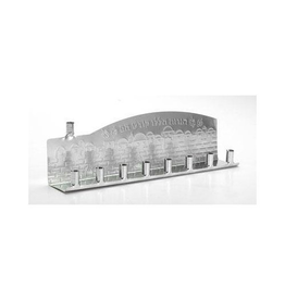 TIN CANDLE MENORAH SILVER