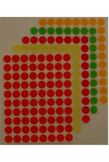 COLOR CODING DOT STICKER: NEON ASSORTED 1/2” 32 SHEETS
