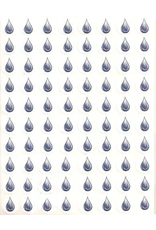 STICKERS: RAINDROPS ½" 10 SHEETS