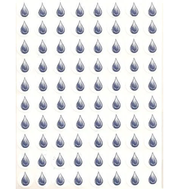 STICKERS: RAINDROPS ½" 10 SHEETS