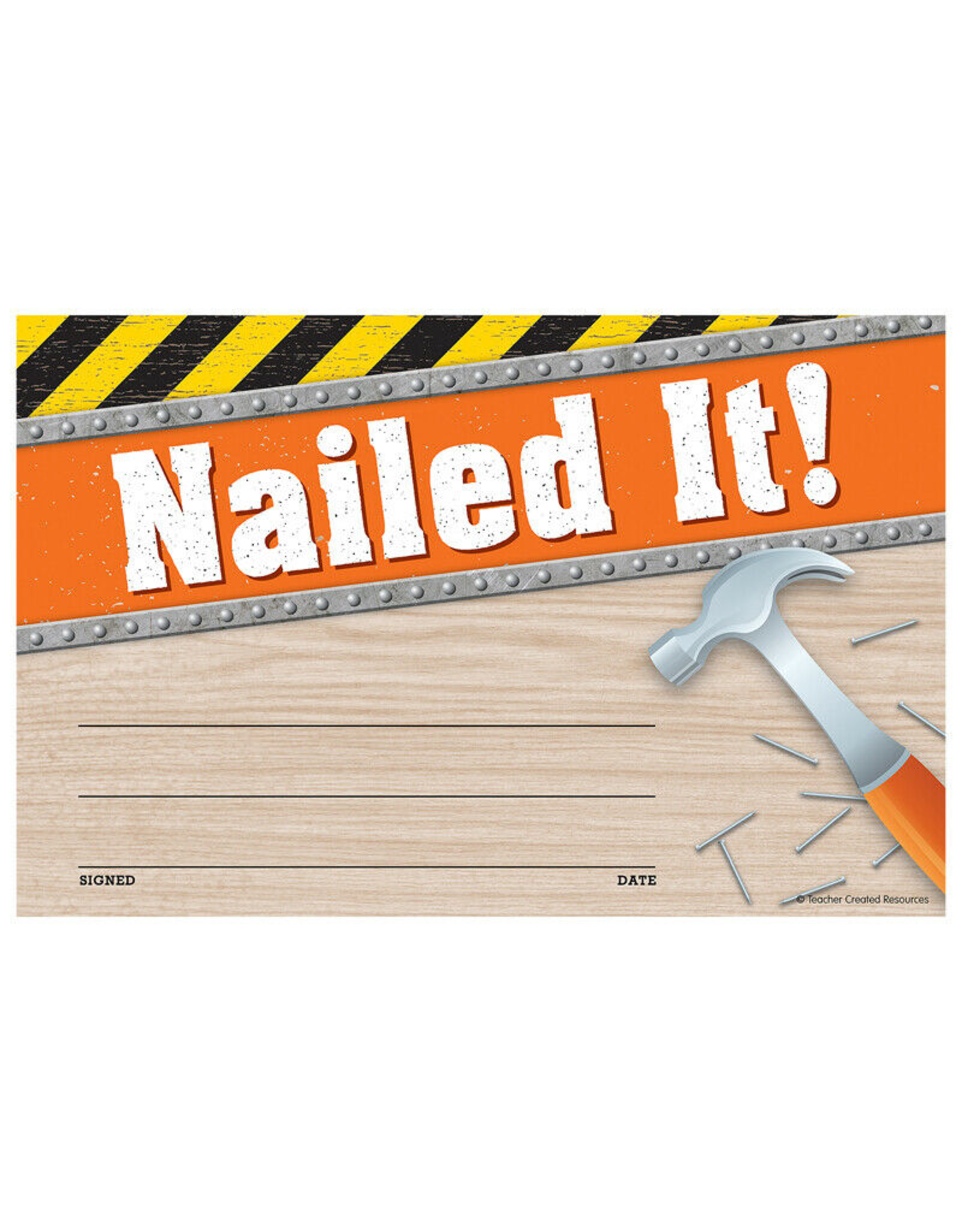 AWARD: NAILED IT 5.5"x8.5" - 30 PACK