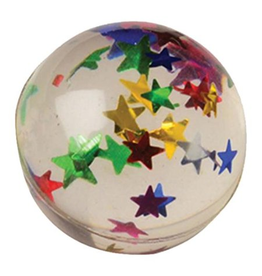 GLITTER STAR BOUNCE BALL - 12 PACK
