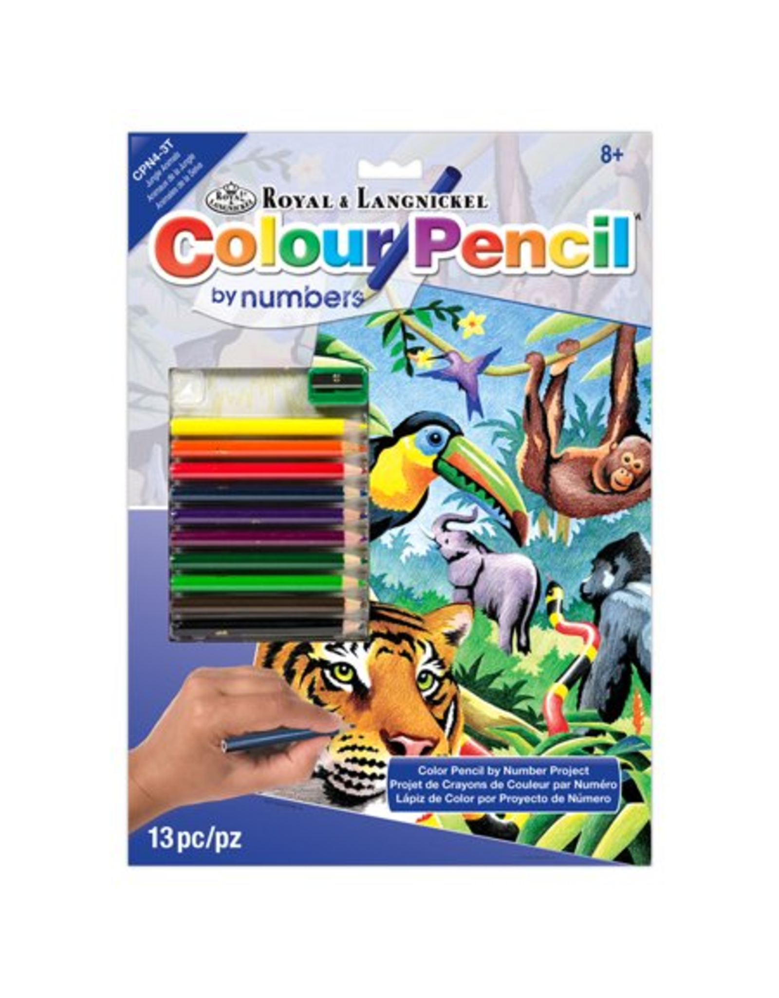 PENCIL BY NUMBER  - JUNGLE ANIMALS