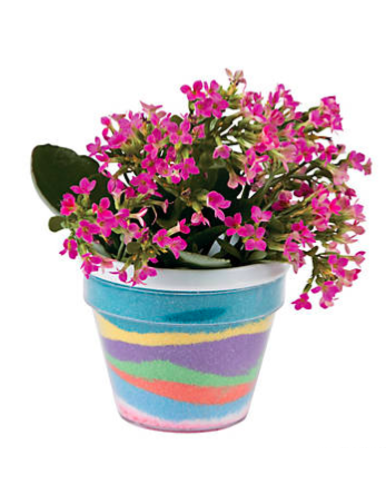 Sand Art Flower Pots 3.75"X4.25" 12 Pack