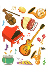 STICKERS: MUSIC INSTRUMENT - 10 SHEETS