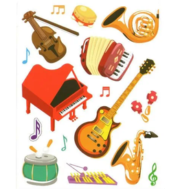 STICKERS: MUSIC INSTRUMENT - 10 SHEETS