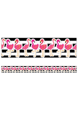 STRAIGHT BORDERS FLAMINGOS - 3"X36'