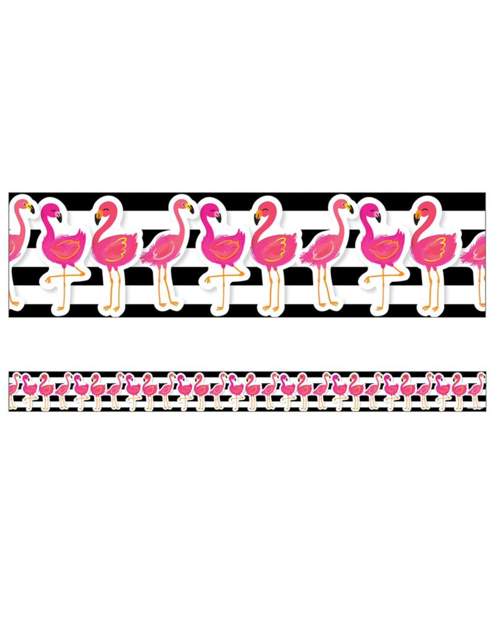 STRAIGHT BORDERS FLAMINGOS - 3"X36'