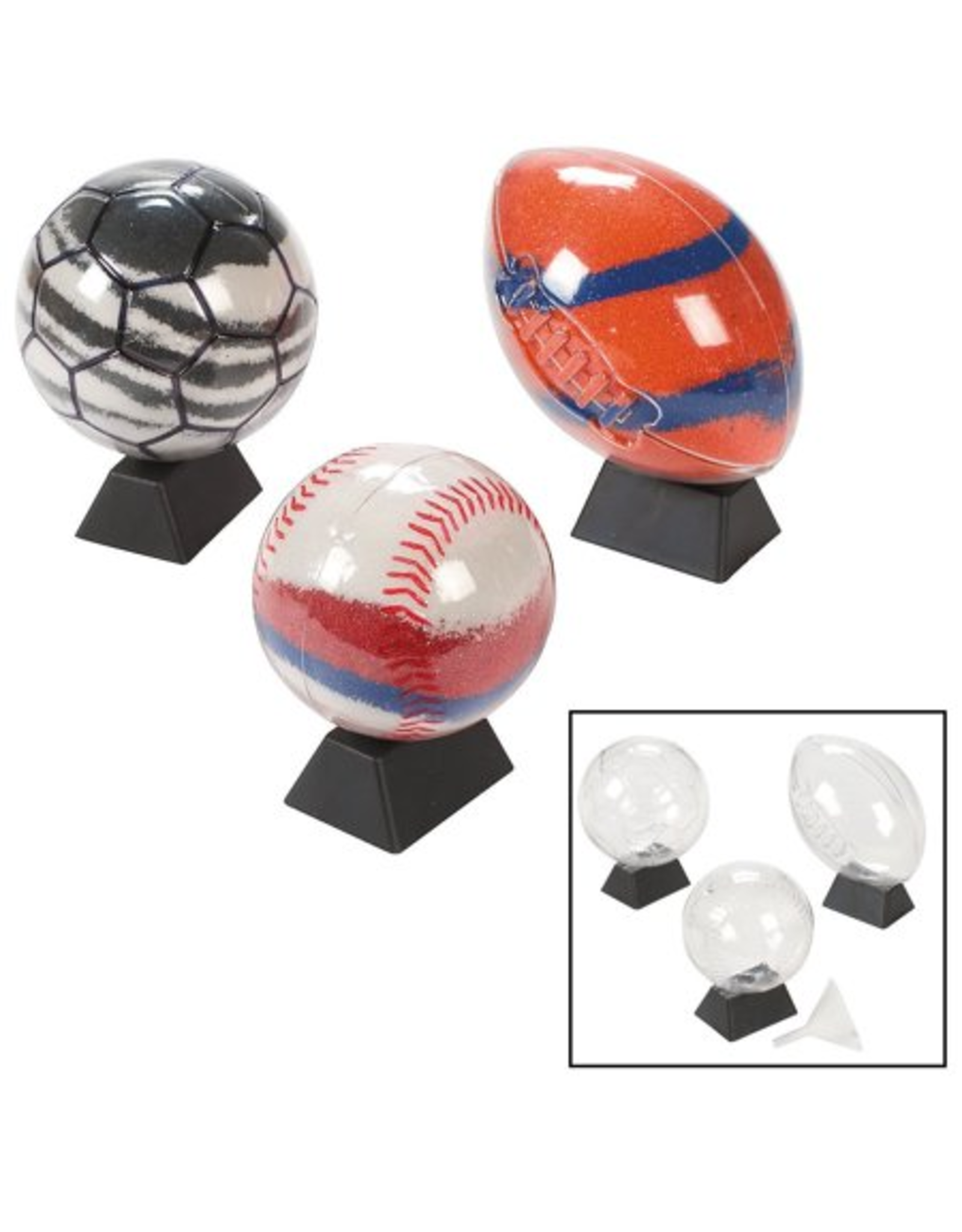 SPORTS SAND ART BOTTLES Pkg/12pcs