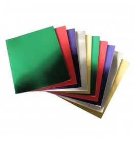 METALLIC FOIL BOARD - 10x13  ASSORTED COLORS 10 PACK